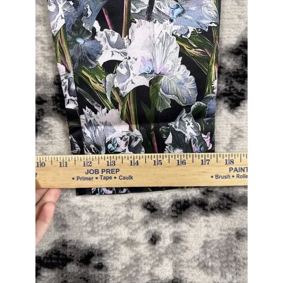 Asos‎ Pants Womens Size 4 Floral Straight Leg Polyester Hippie Career Flower - Picture 8 of 13